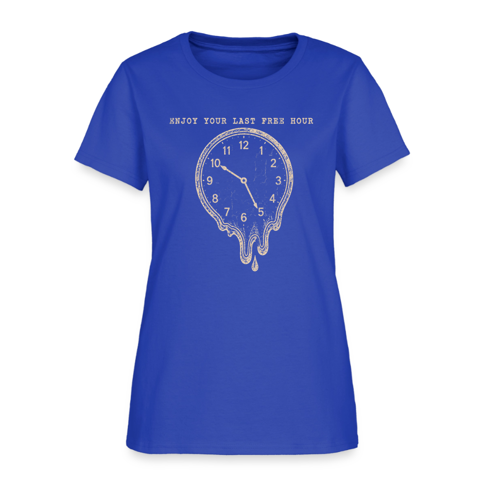 Enjoy Your Last Free Hour - royal blue