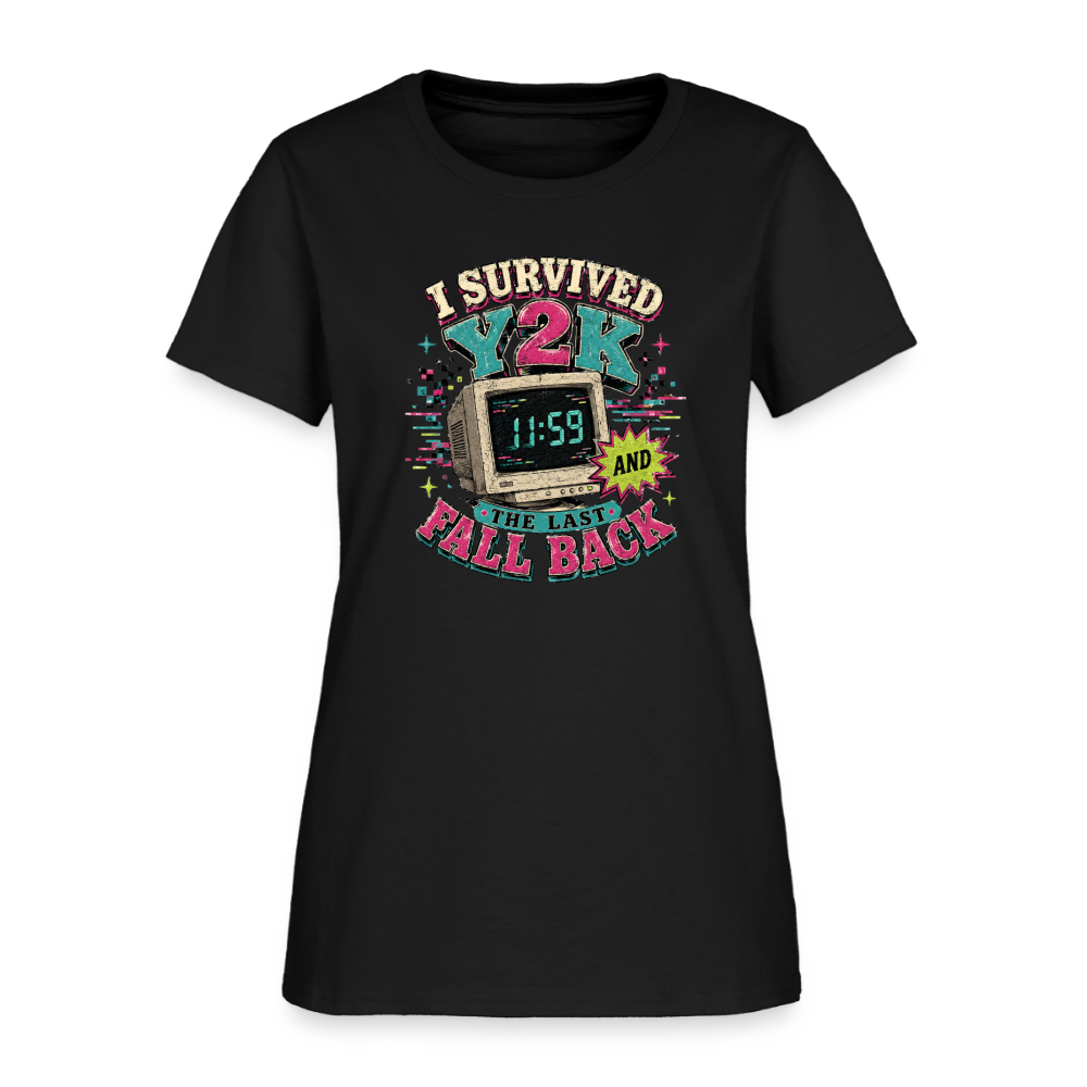 I survived Y2K and The Last Fall Back - black